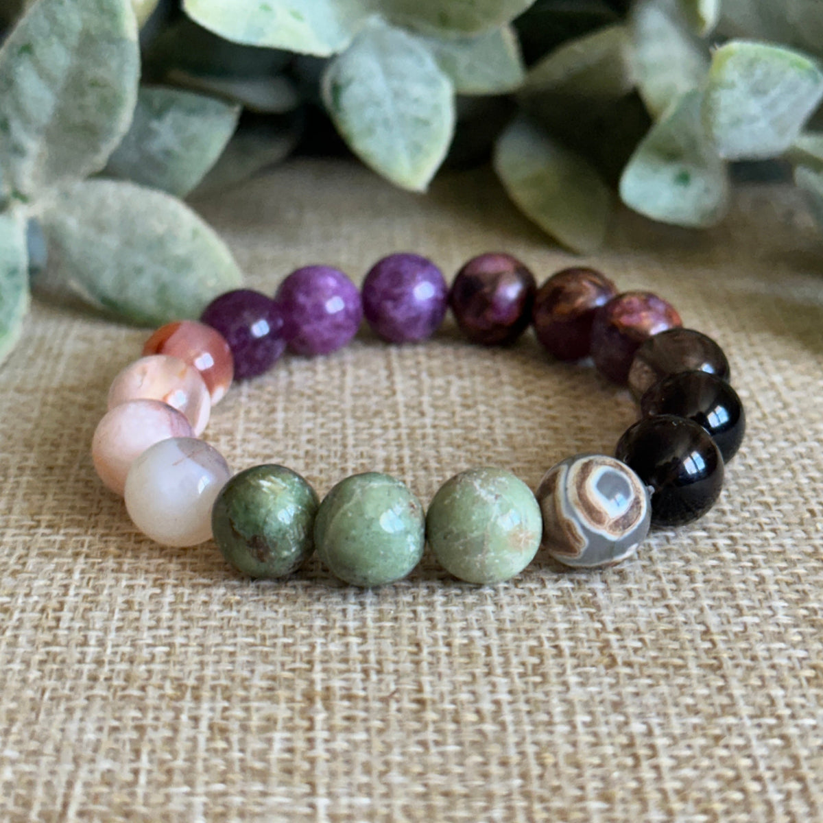 gemstone bracelet stress bead bracelet