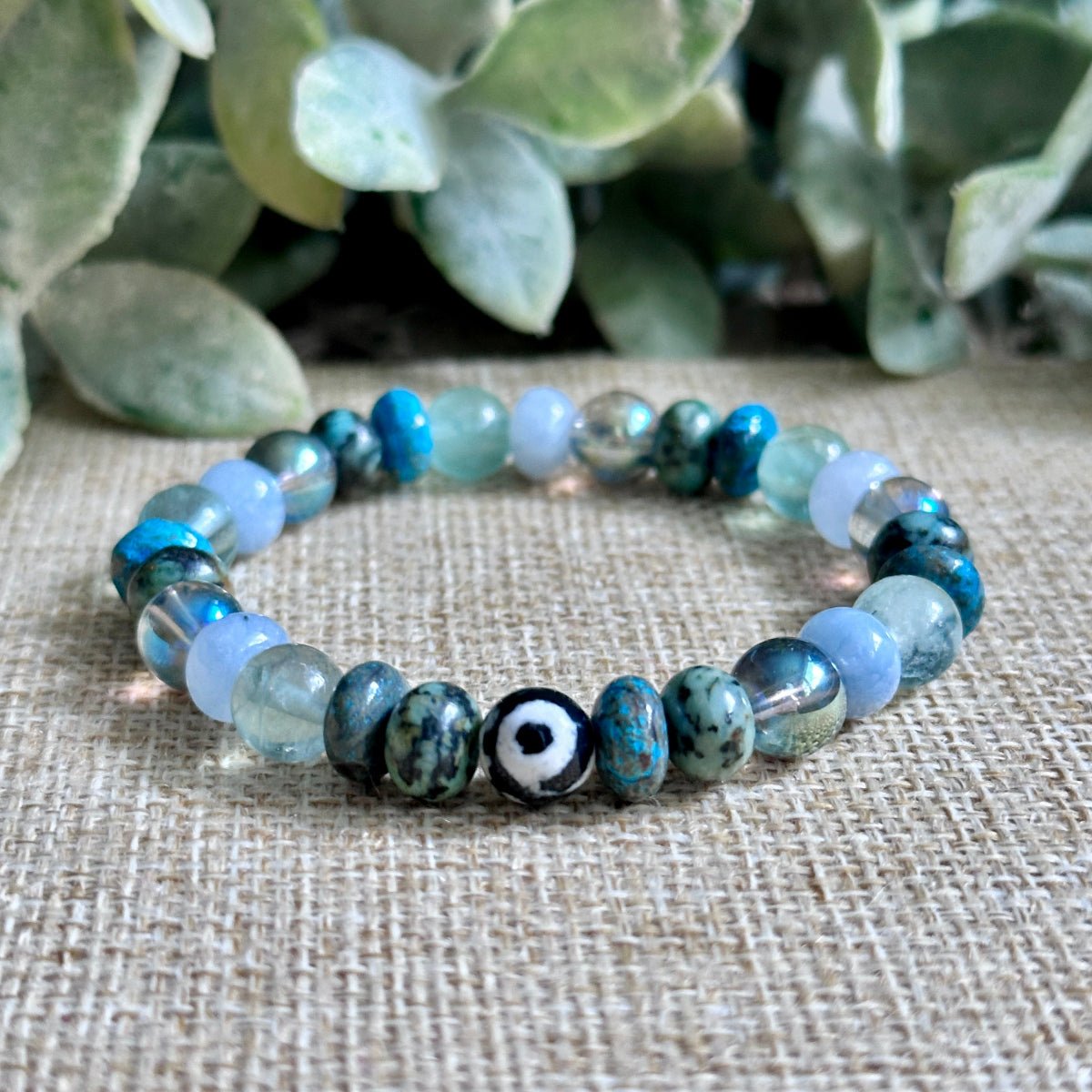 Water Bracelet with Fluorite, Chalcedony & Turquoise – InJewels