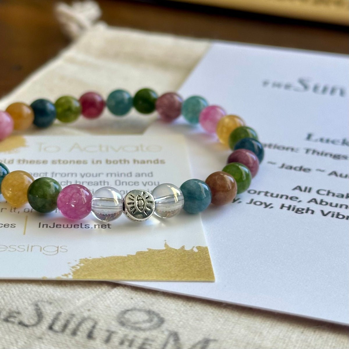 Gemstone Bracelet Lucky Beads Bracelet Wealth Chips Beads Bracelet Luck Success Shubhanjali