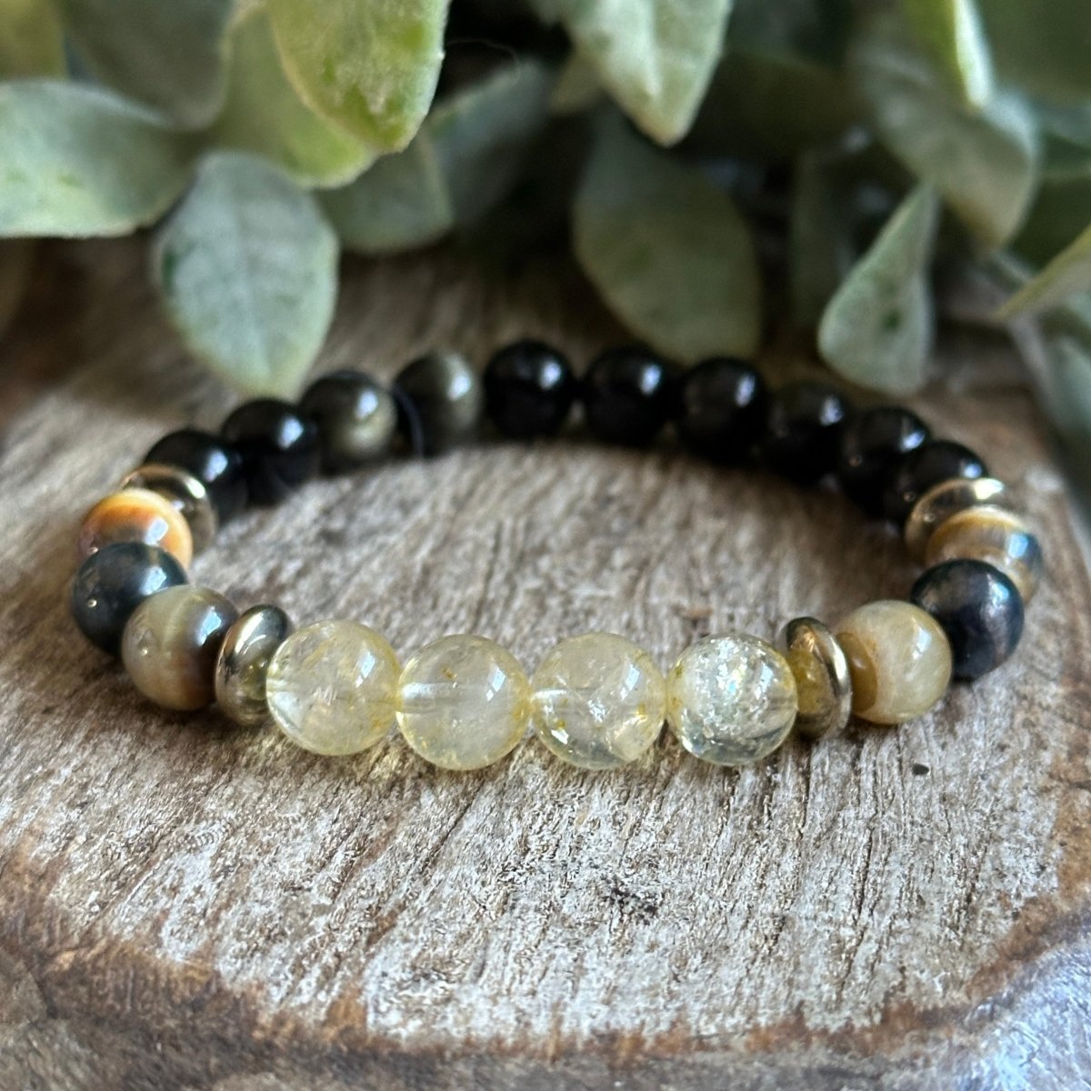 Crystals for Confidence, Personal Power, Prosperity Bracelet. 