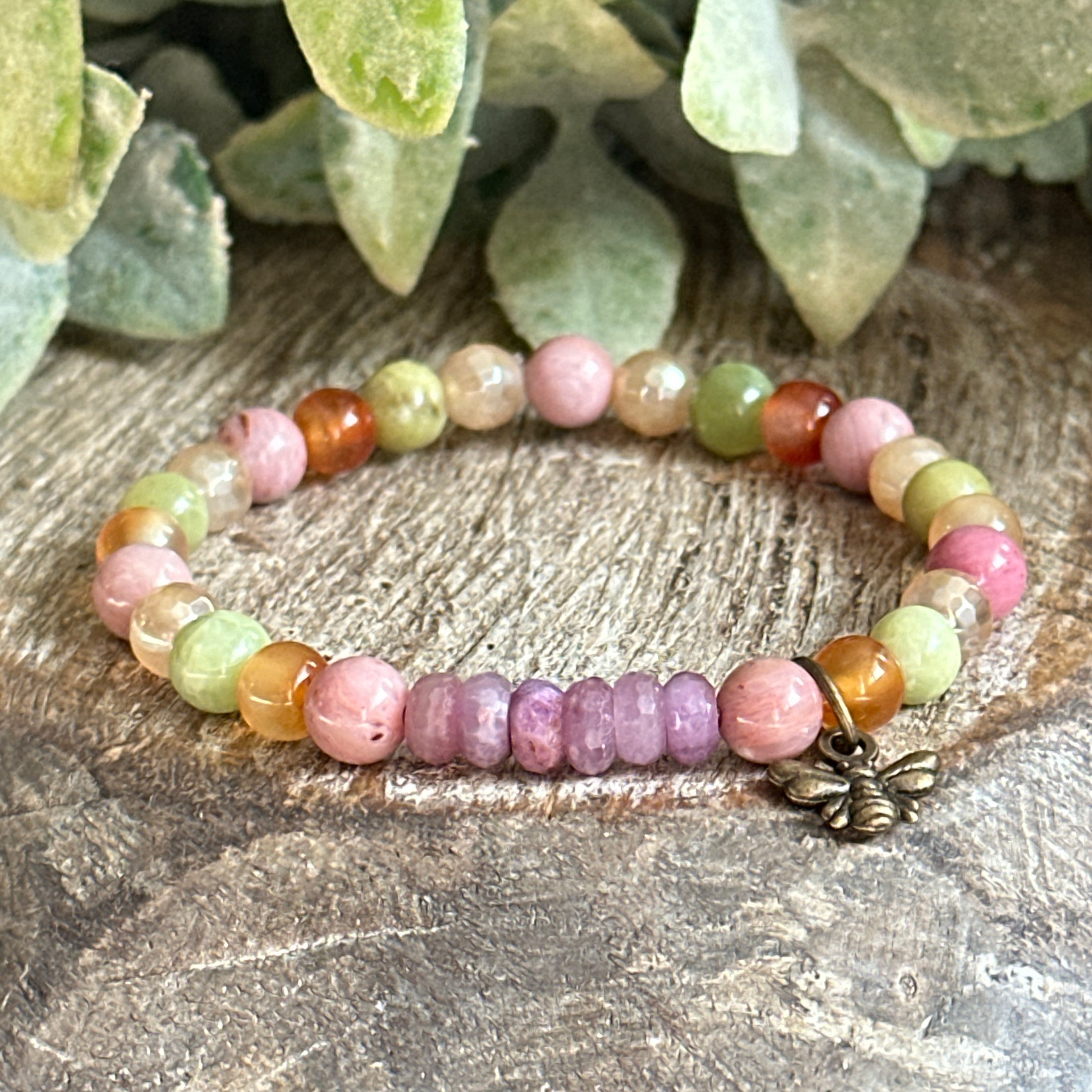 New Gemstone Crystal Healing Bracelets for Men and Women. Made in the USA, Yoga Bracelets