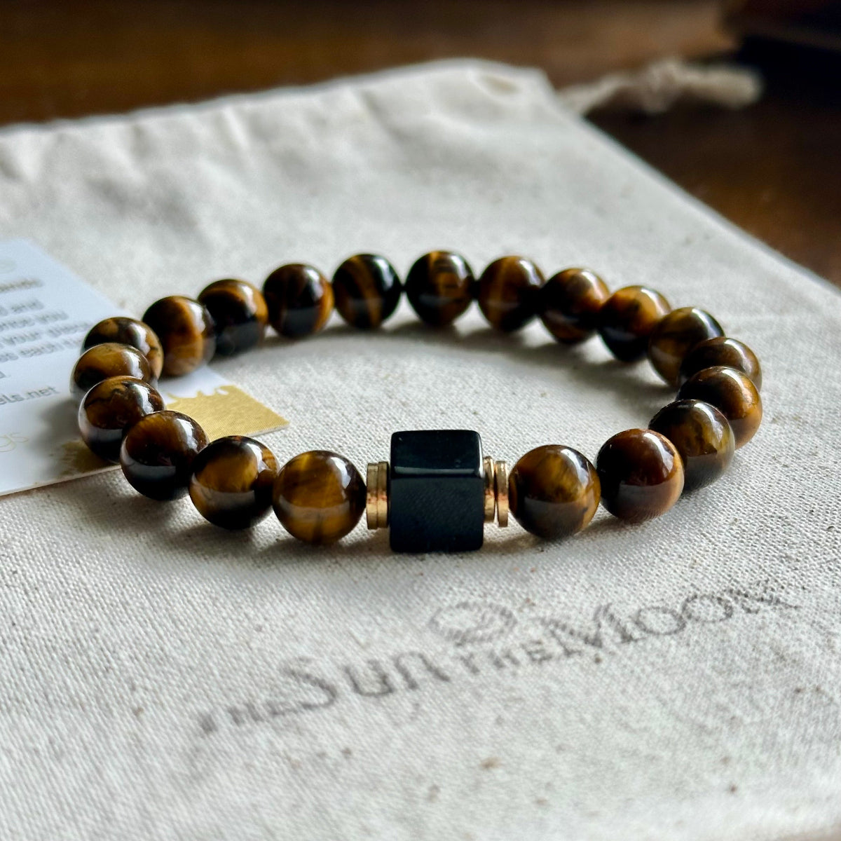 Protection and Courage Stone Mens Bracelet