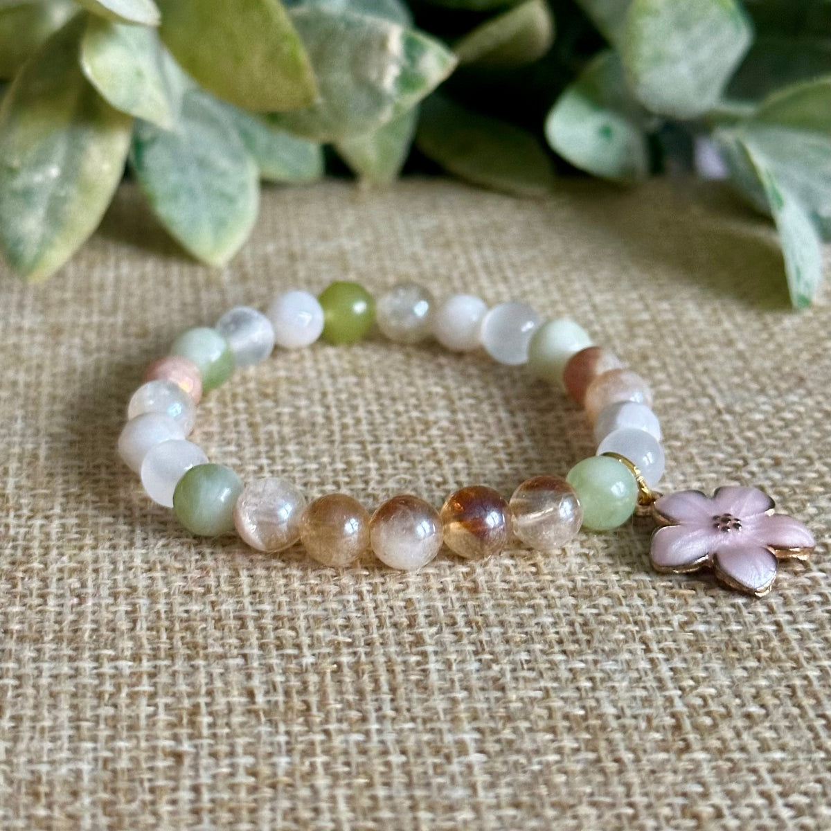 Children’s calm confidence bracelet with crystals for emotional balance and self trust