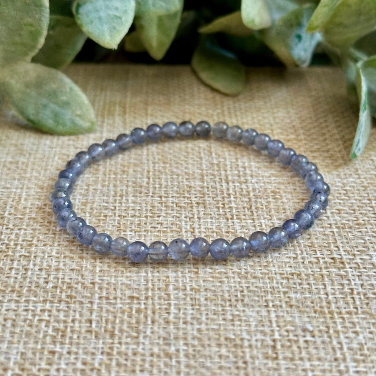 Iolite 4mm Stacking Crystal Bracelet