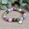 Rose Quartz and Rhodonite bracelet Love Charm Bracelet