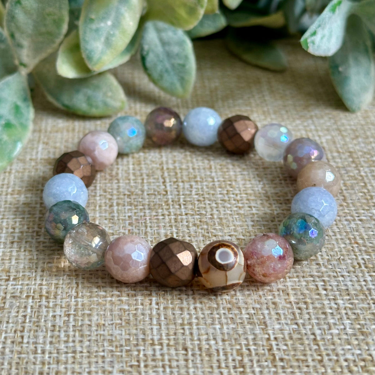 protection and good luck bracelet with optional dzi agate bead