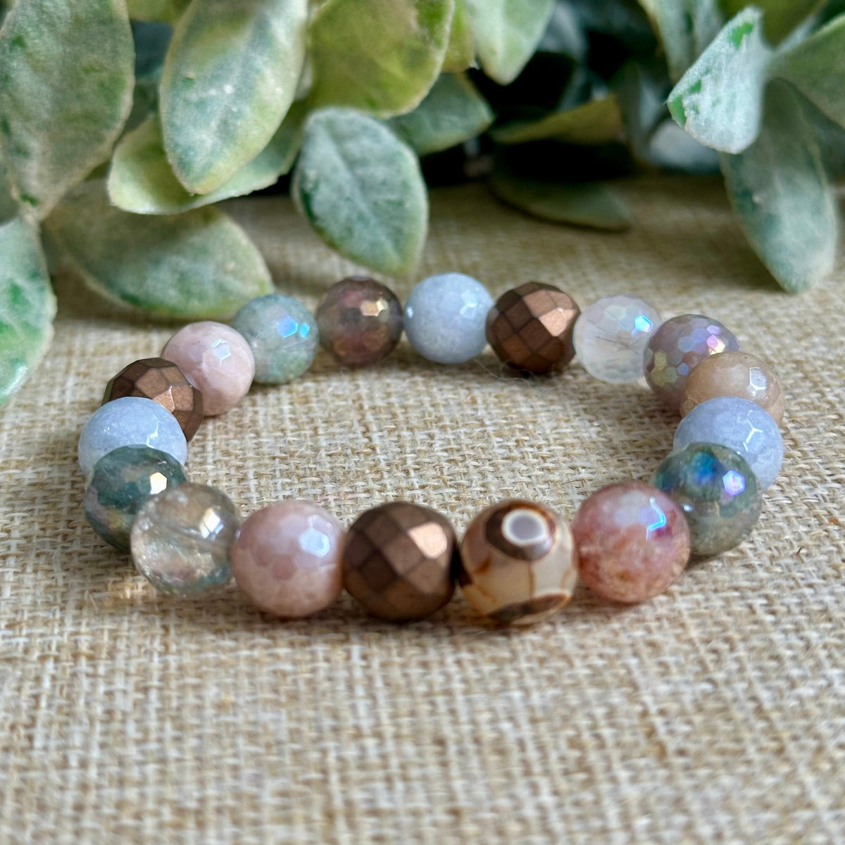 manifestation bracelet 10mm crystals success abundance protection