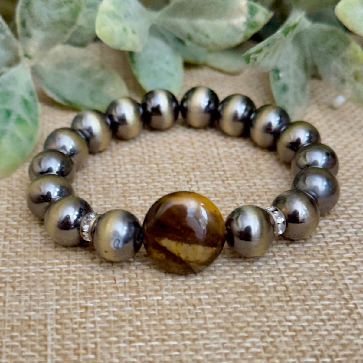 Navajo Pearl  Pyrite Tiger Eye Bracelet