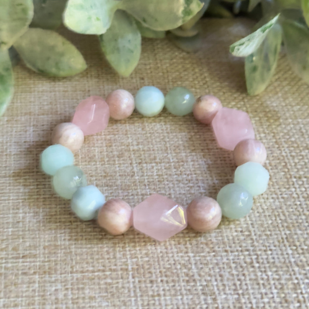 Rose Quartz Heart Chakra Bracelet