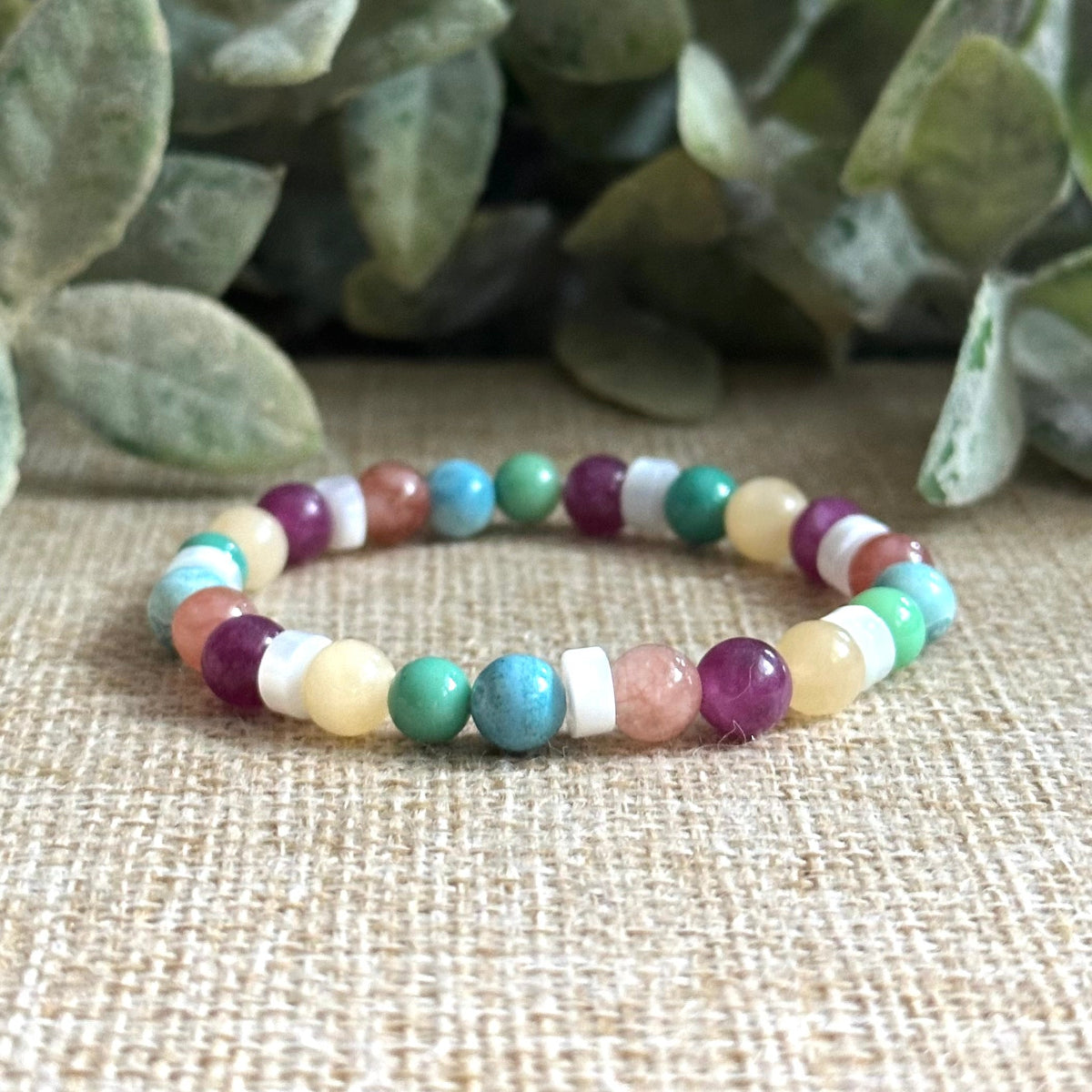Children's Grief Mourning Bracelet, Grief Crystals, Healing Crystals for Children