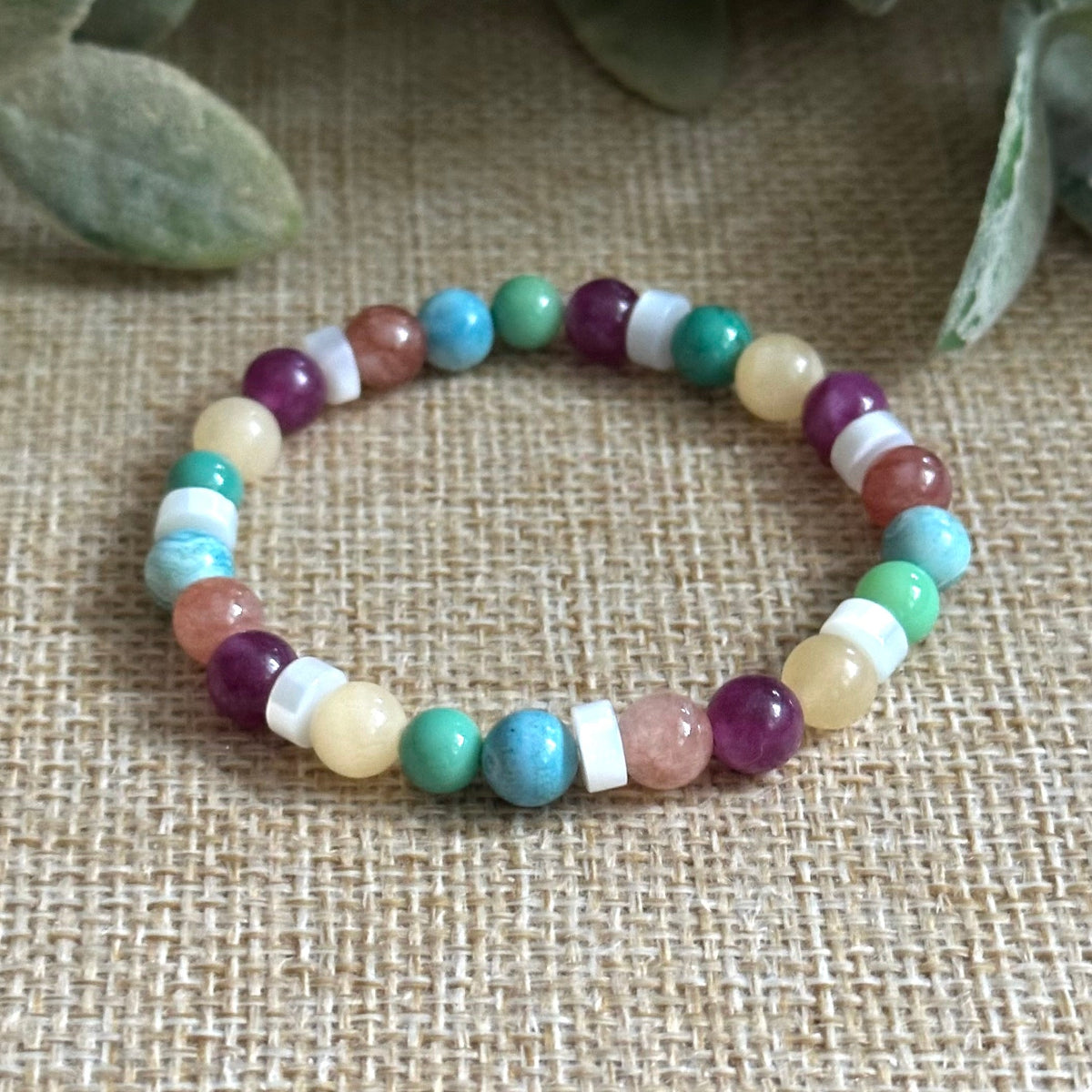 Heart Healing Grief Bracelet for Children, Children Healing Crystals.