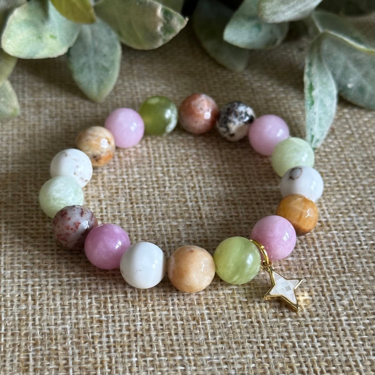 Grounding crystal bracelet for inner compass calm and steady presence