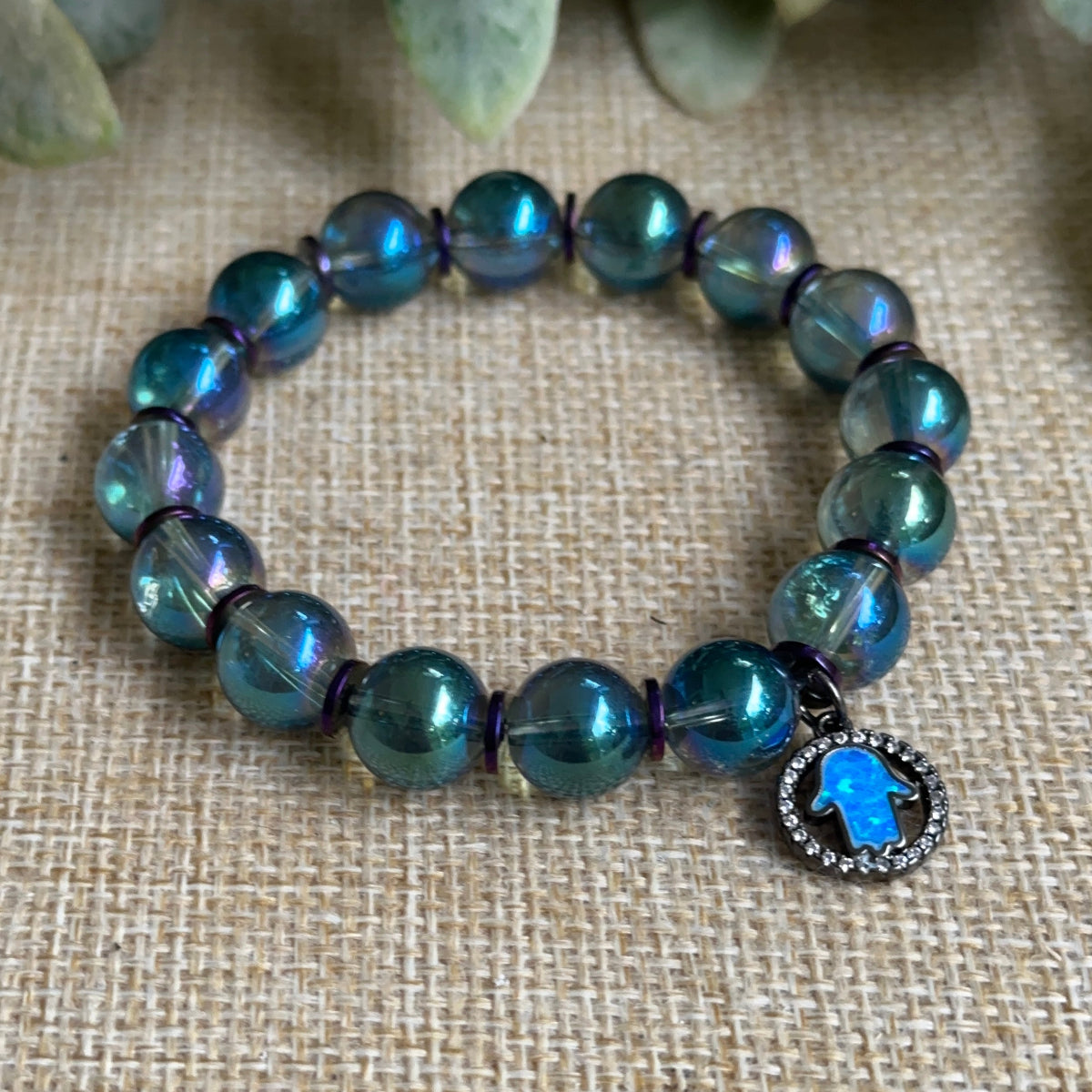• the Witching Hour crystal bracelet styled with dark gothic fashion
