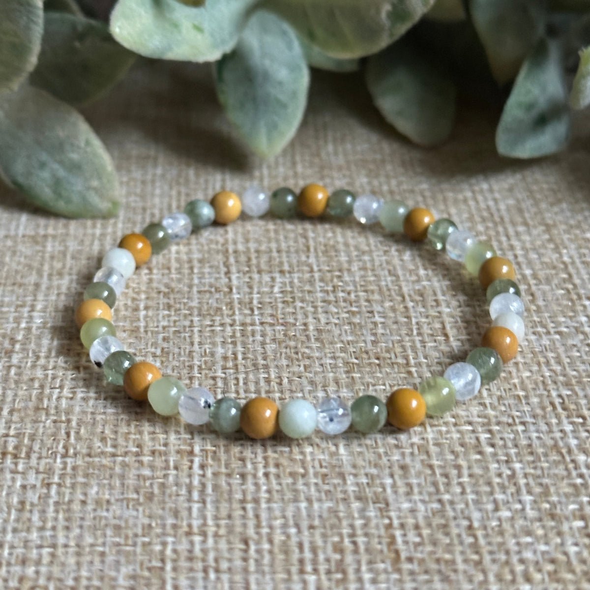 Moonstone and Jade bracelet for adaptability
