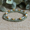 emotional balance crystal jewelry, Green Apatite and Mookaite bracelet
