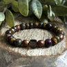 Aligned gemstone beaded bracelet. Men. Women 