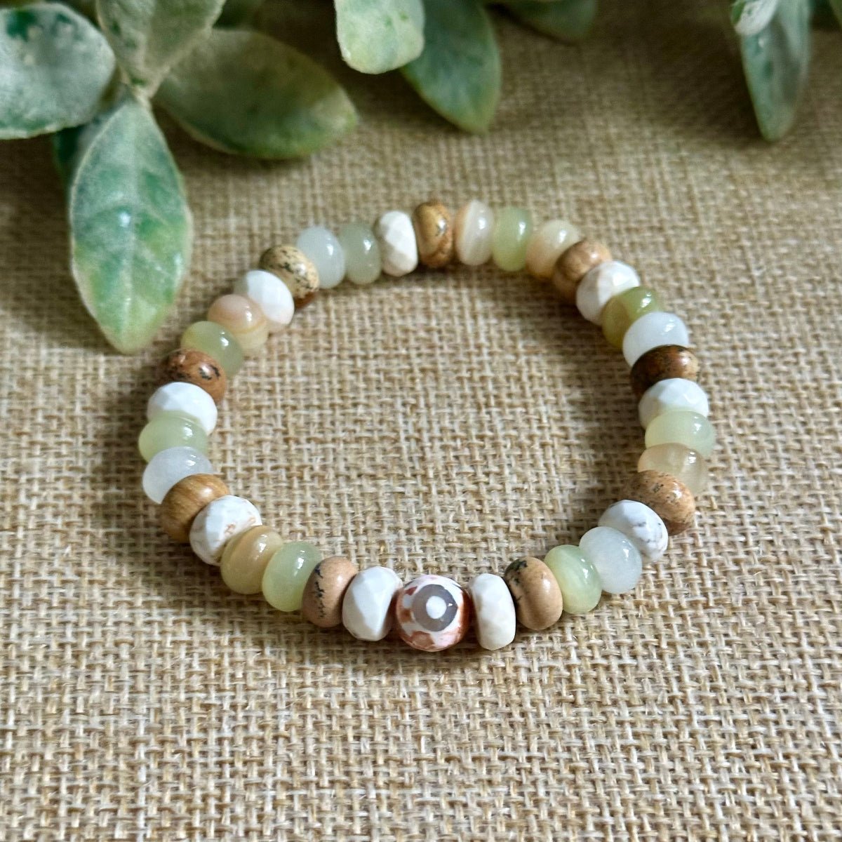 Healing gemstone bracelet for stress relief clear thinking acceptance and emotional wellness