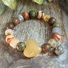 Citrine And Robles Wood Aromatherapy Bracelet