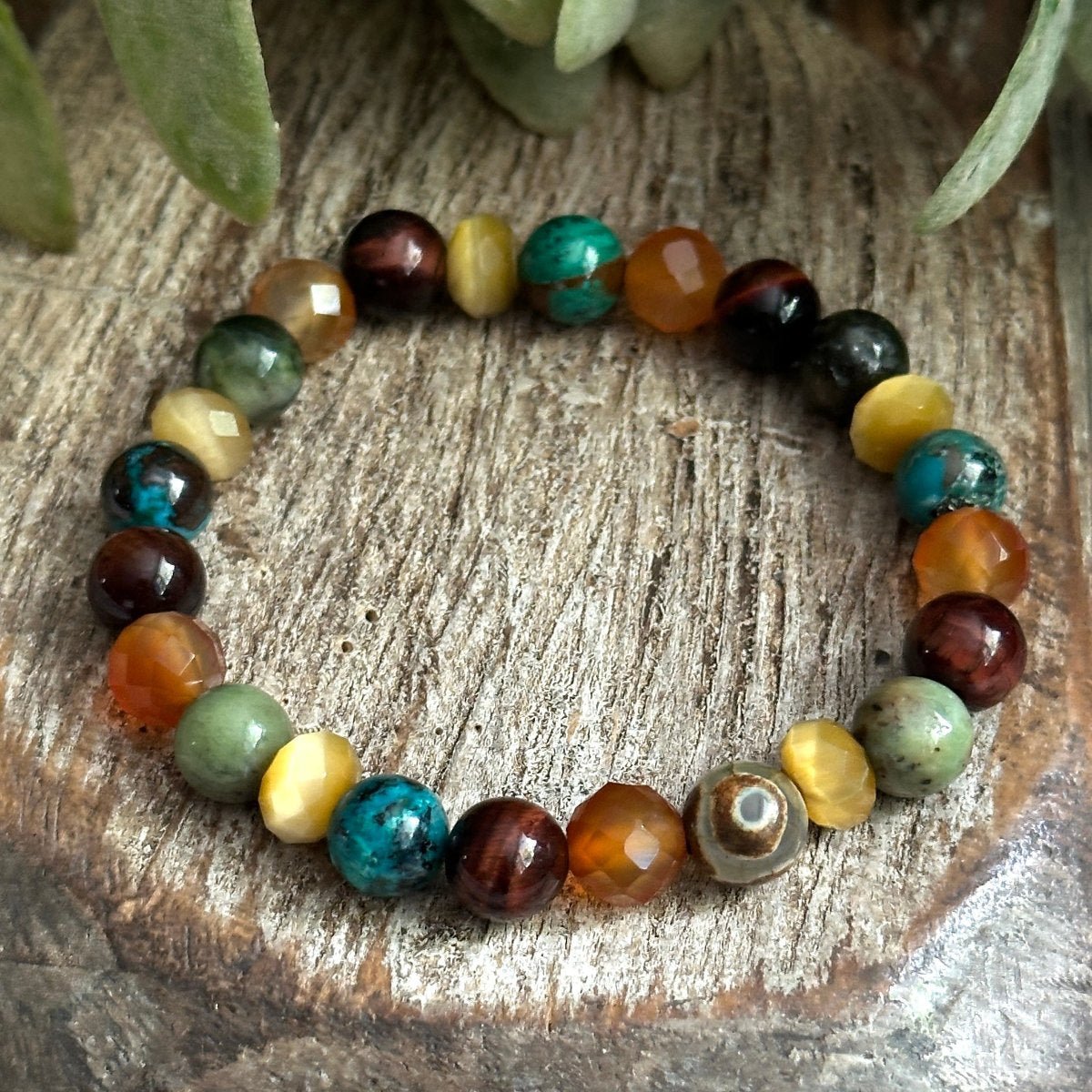 Bountiful  Beaded Gemstone Affirmation Bracelet