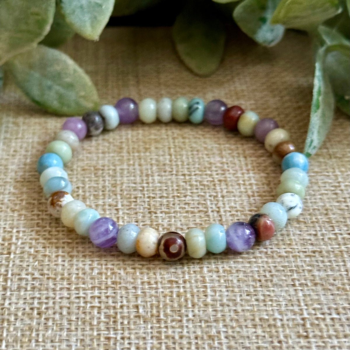 Crystals for Calmness, Anxiety, Stress Crystal Healing Bracelet