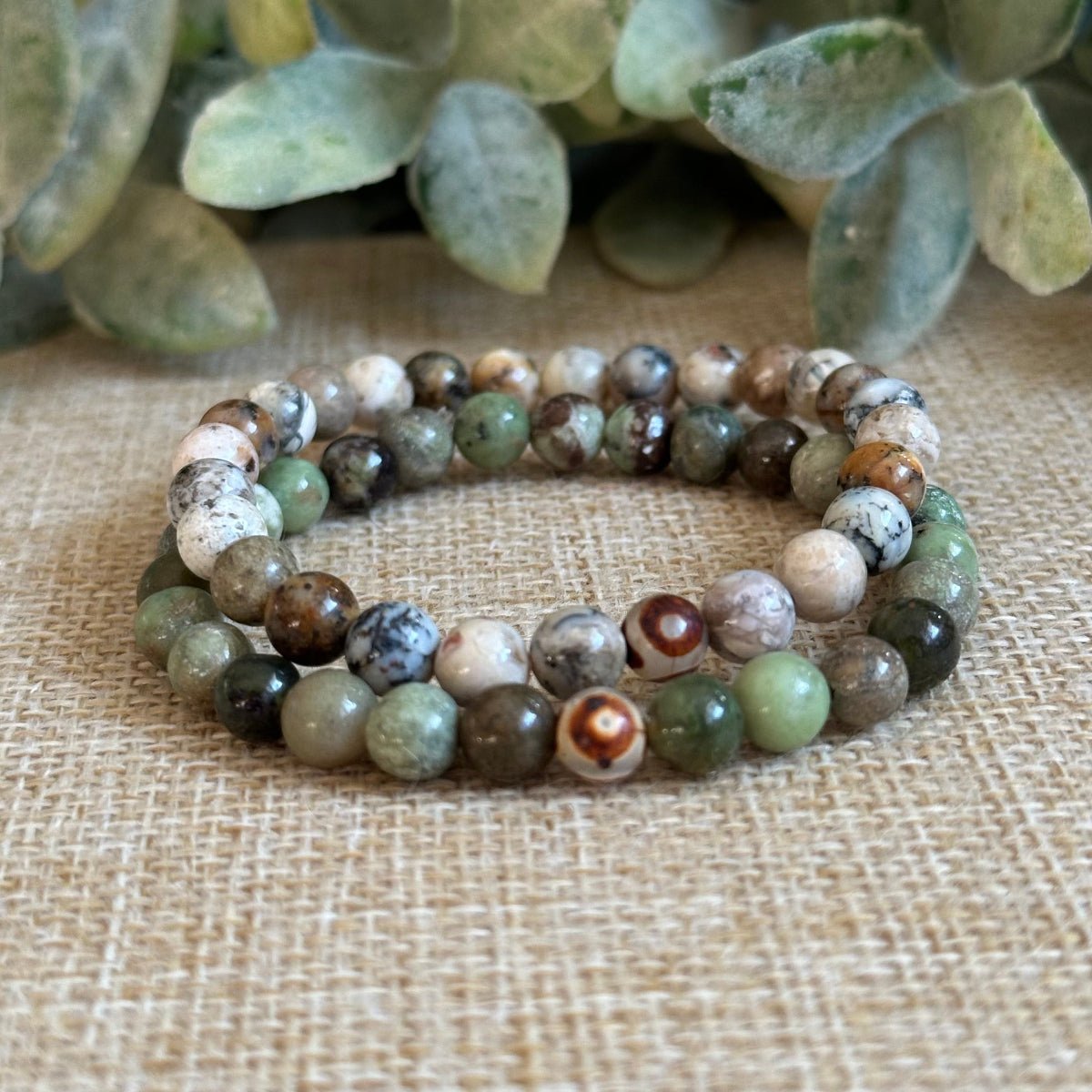 Natural chrysoprase crystal bracelet symbolizing joy compassion and renewal