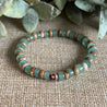 Unisex Men women's bracelet for opportunity and success. Aventurine, Picture Jasper