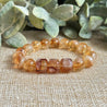All Citrine Bracelet with golden yellow crystals symbolizing abundance, confidence, and joy;