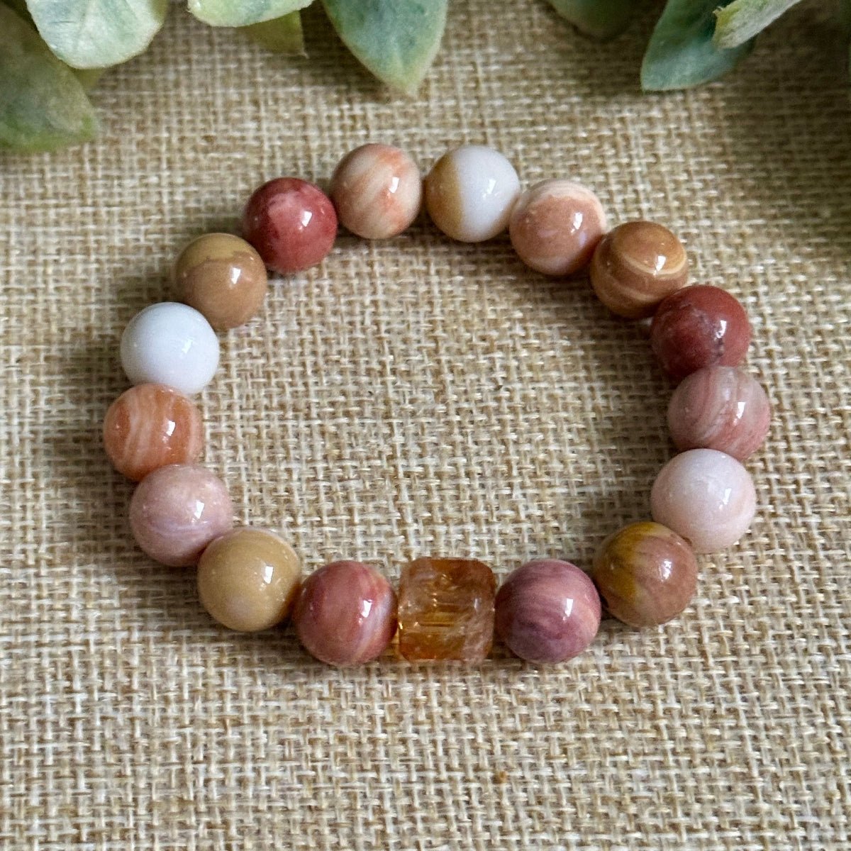 crystal bracelet for confidence and motivation, handmade gemstone bracelet for abundance