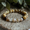 Citrine and Tigers Eye Beaded Gemstone Bracelet