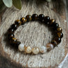 Citrine and Tigers Eye Beaded Gemstone Bracelet