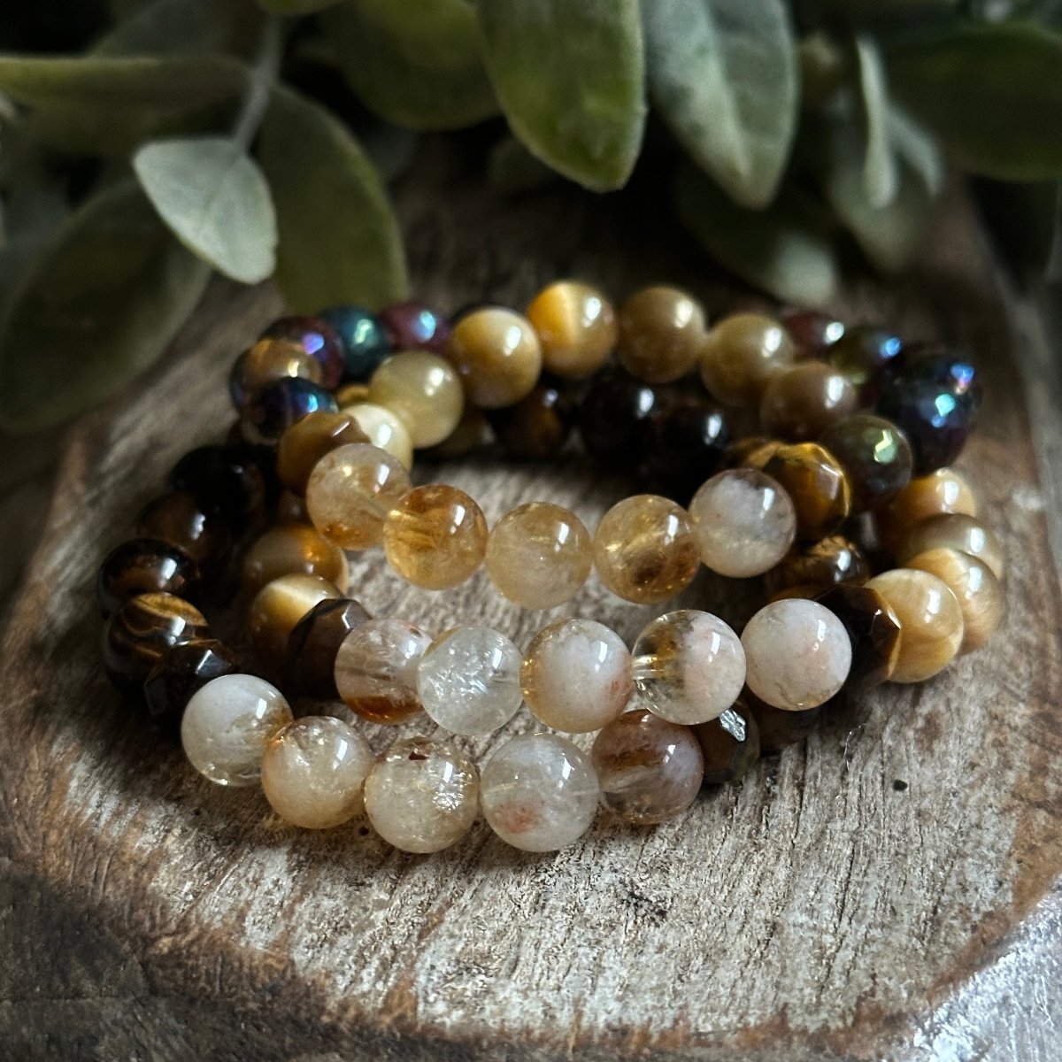 Citrine and TIgers Eye Bracelets