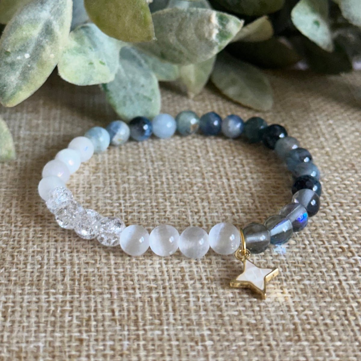 White Winter Energy Bracelet for Peace and Reflection