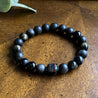 Matte black grounding bracelet for strength, clarity, and protection.
