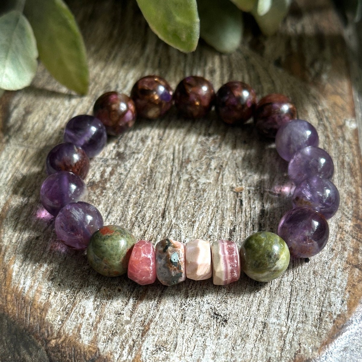 Dragon Heart Gemstone Beaded Bracelet