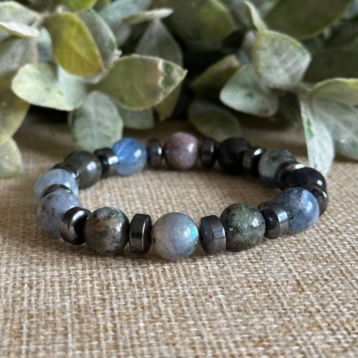 Eyes Wide Open crystal bracelet for insight clarity and protection for men and women. Stone intention bracelet