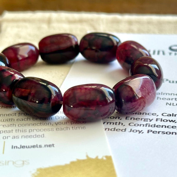 Red Purple Agate Bracelet