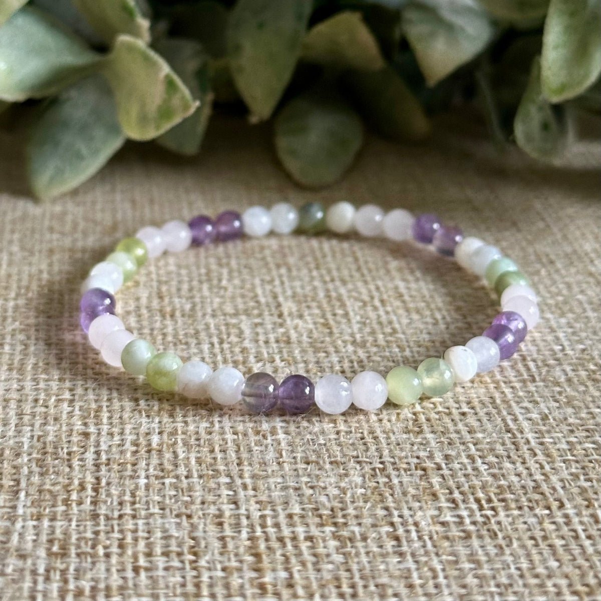 Fertility hormonal balance bracelet with 4mm stones for fertility support