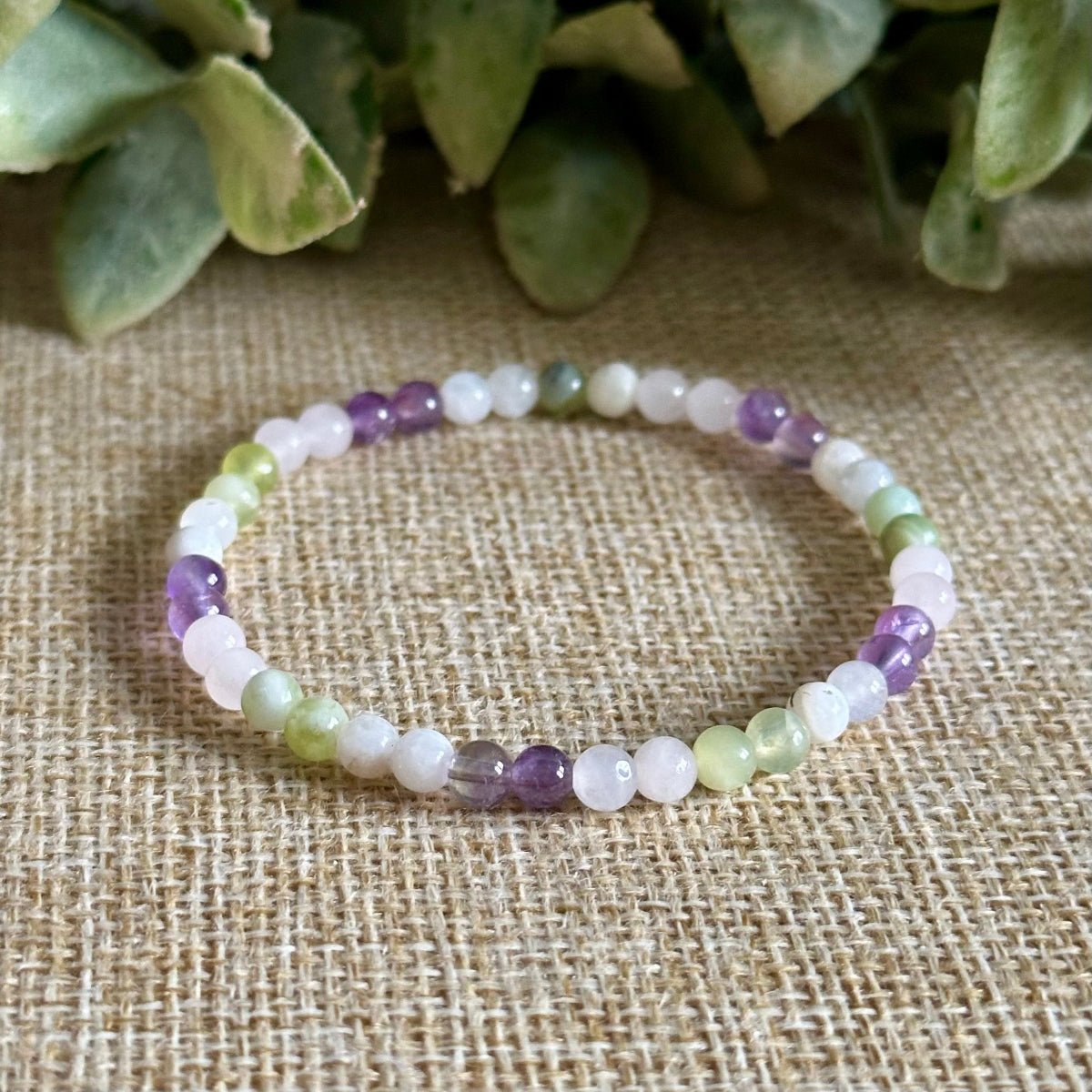 Crystal fertility bracelet designed for hormone balance and daily wear