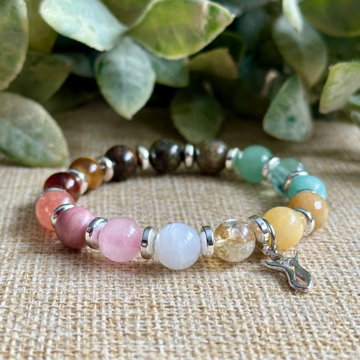 Fertility Power bracelet handmade fertility support jewelry with ombre gemstone design