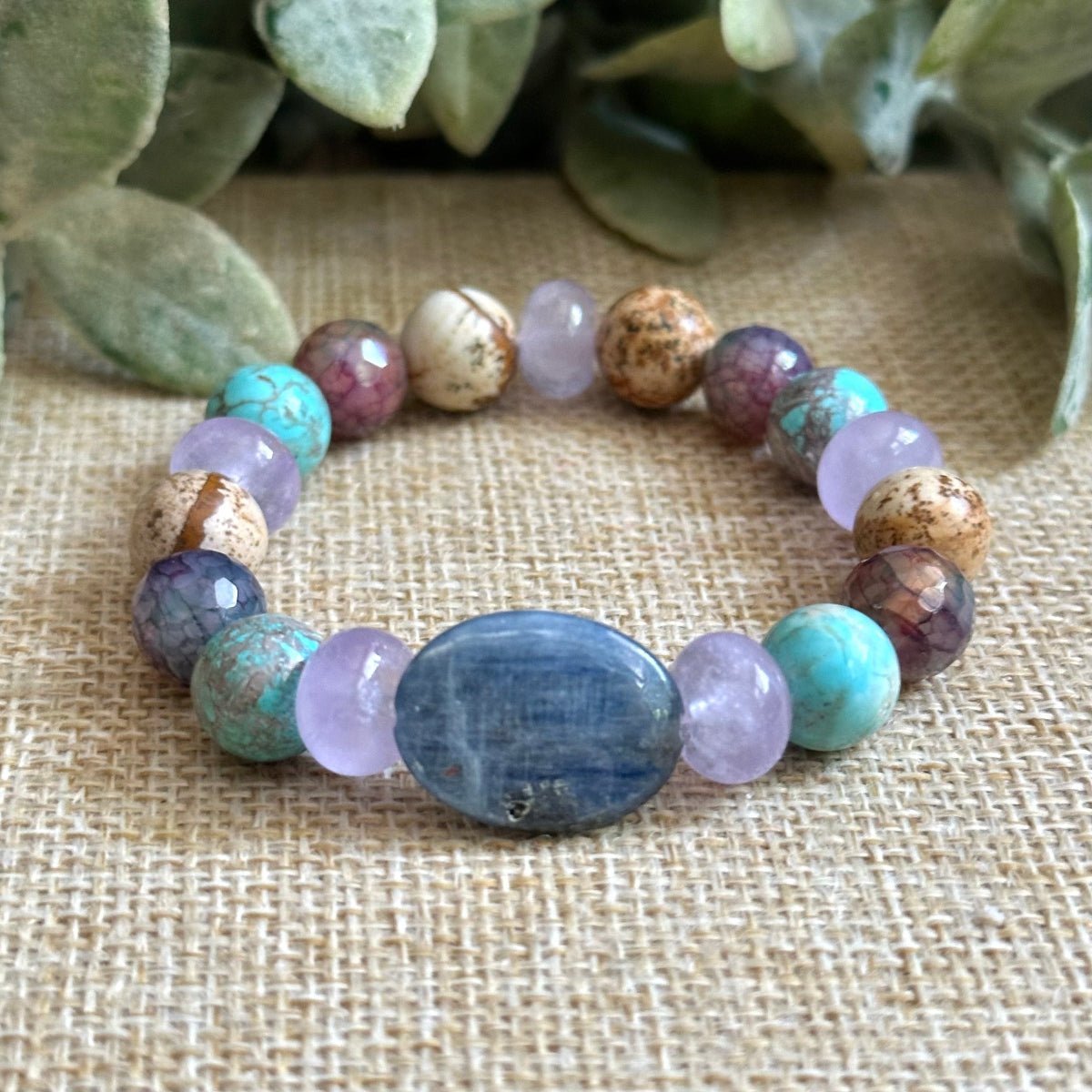 Kyanite Healing Chakra Bracelet, Manifestation Bracelet