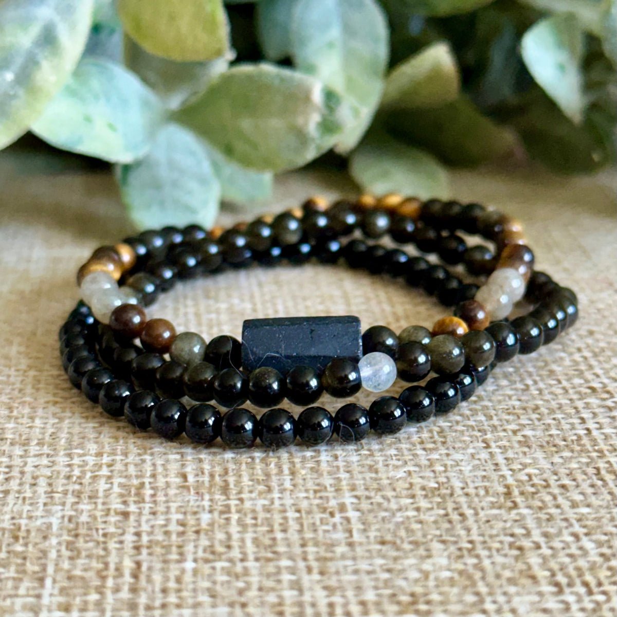 Gemstone and Crystals Stacking Bracelets for Men and Women