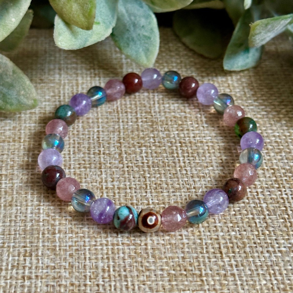 ~ Marbled Jade ~ Flower Amethyst ~ Ocean Aura Quartz ~ Mystic Strawberry Quartz

Love, Joy, Grounding, Harmony, Growth, Nurturing Calmness, Intuitive, Sparkling High Vibrations, Radiance, Spiritual Connection