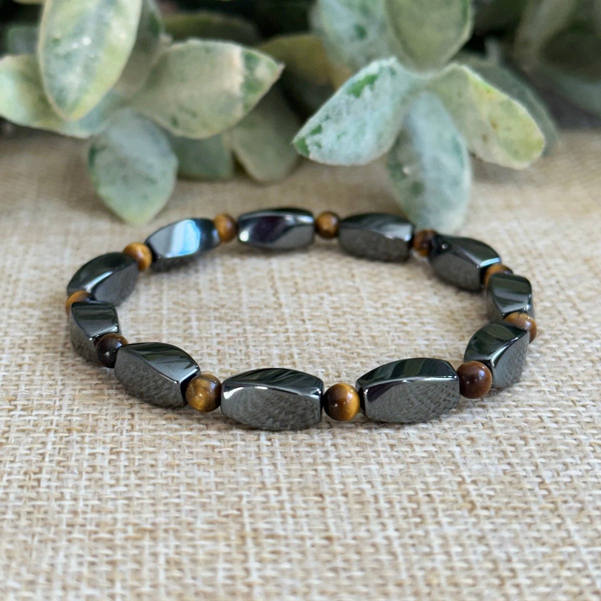 hematite amethyst calming bracelet. Bracelet for men