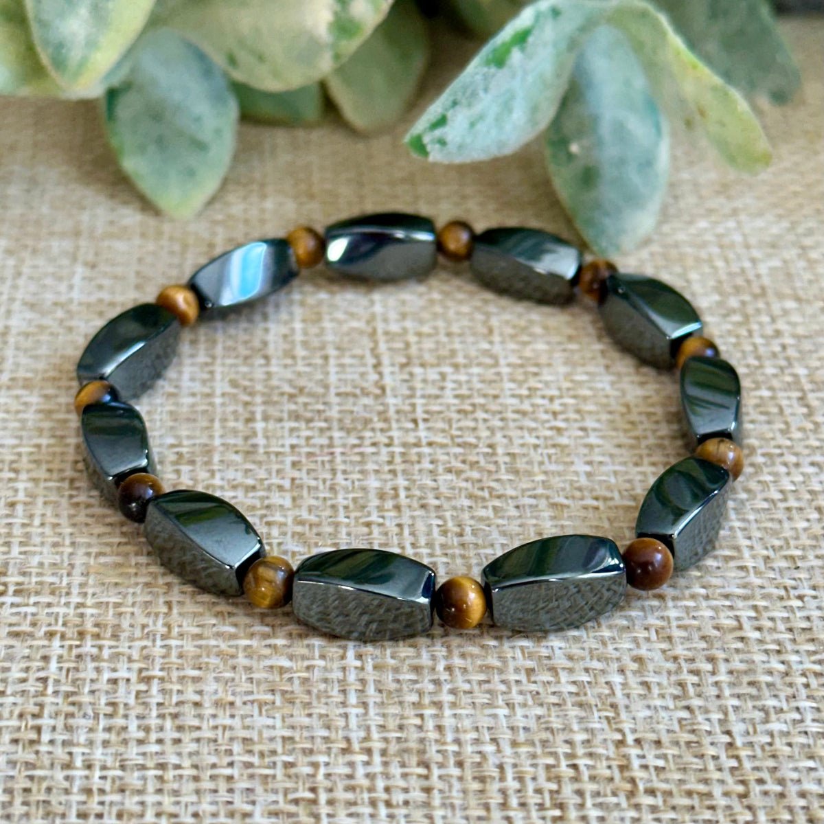 Bracelet for guys, grounding protection crystal bracelet