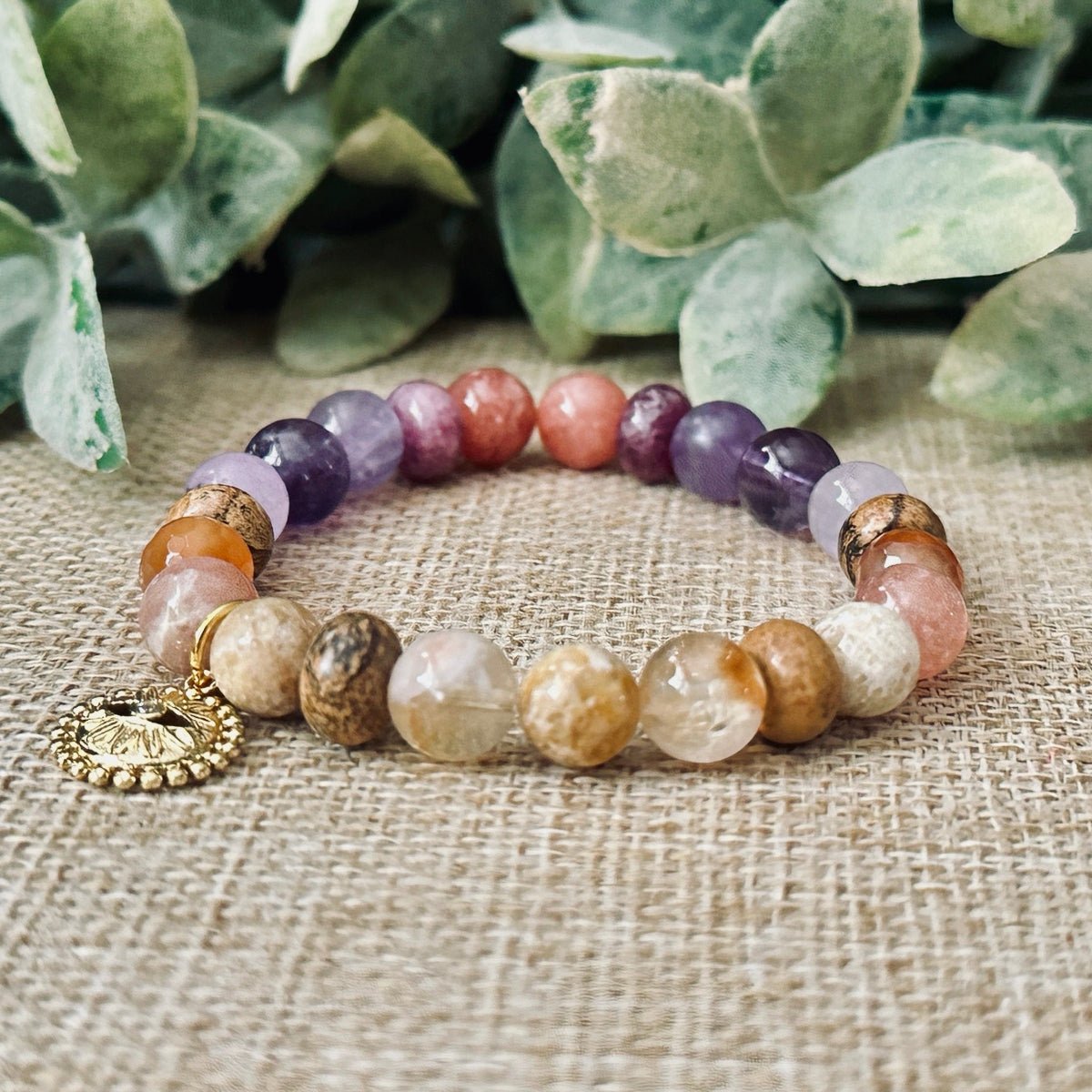 Golden Hour Gemstone Beaded Bracelet