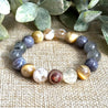 Chunky 10mm gemstone bracelet for courage, clarity, and abundance