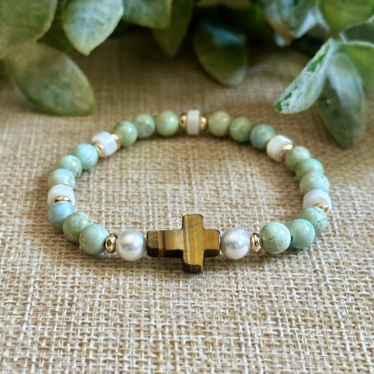 Faith Bracelet for Women with Pearl and Dragon Skin Agate

Spiritual Bracelet for Faith Hope and Encouragement