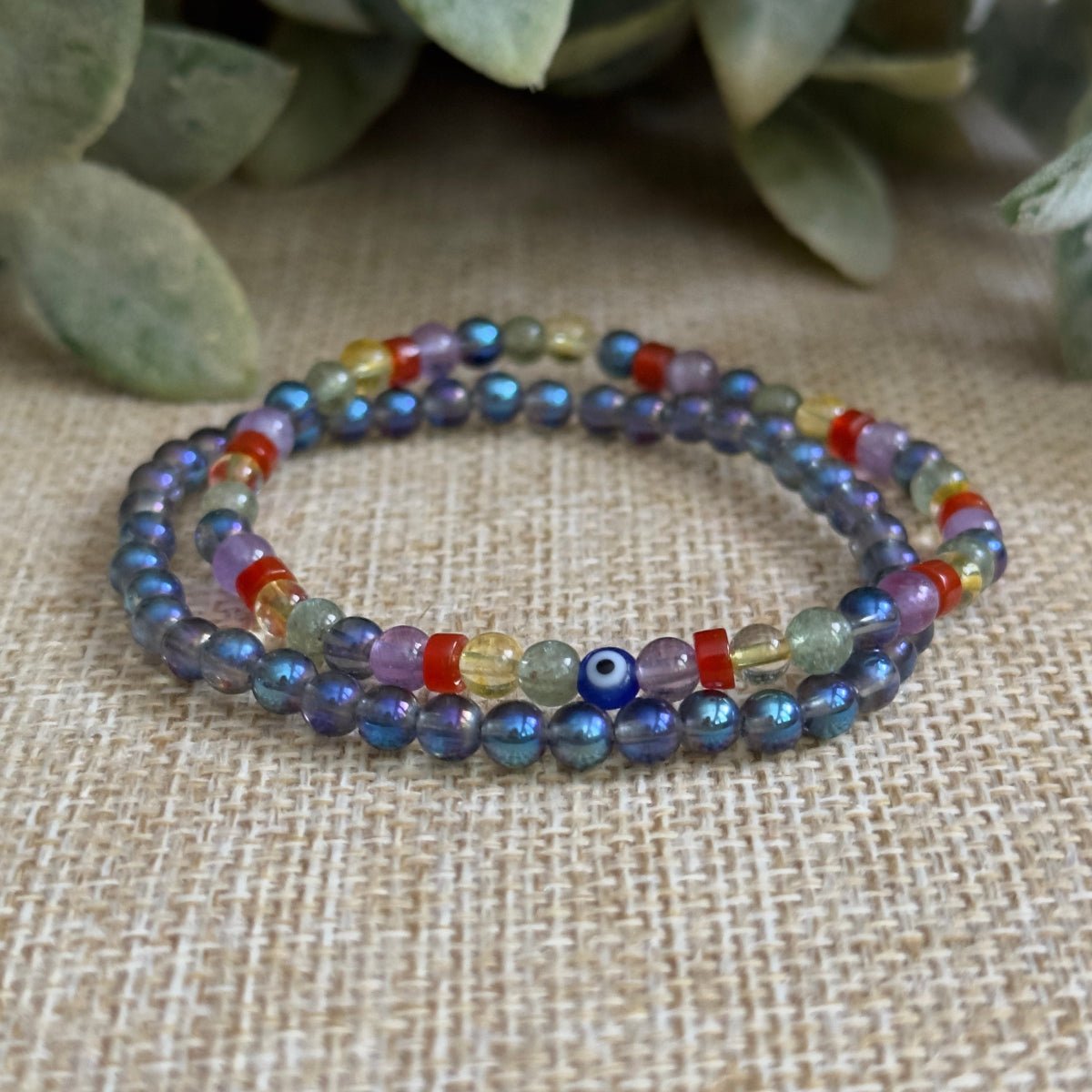 Colorful Stacking Dainty Gemstone Bracelet