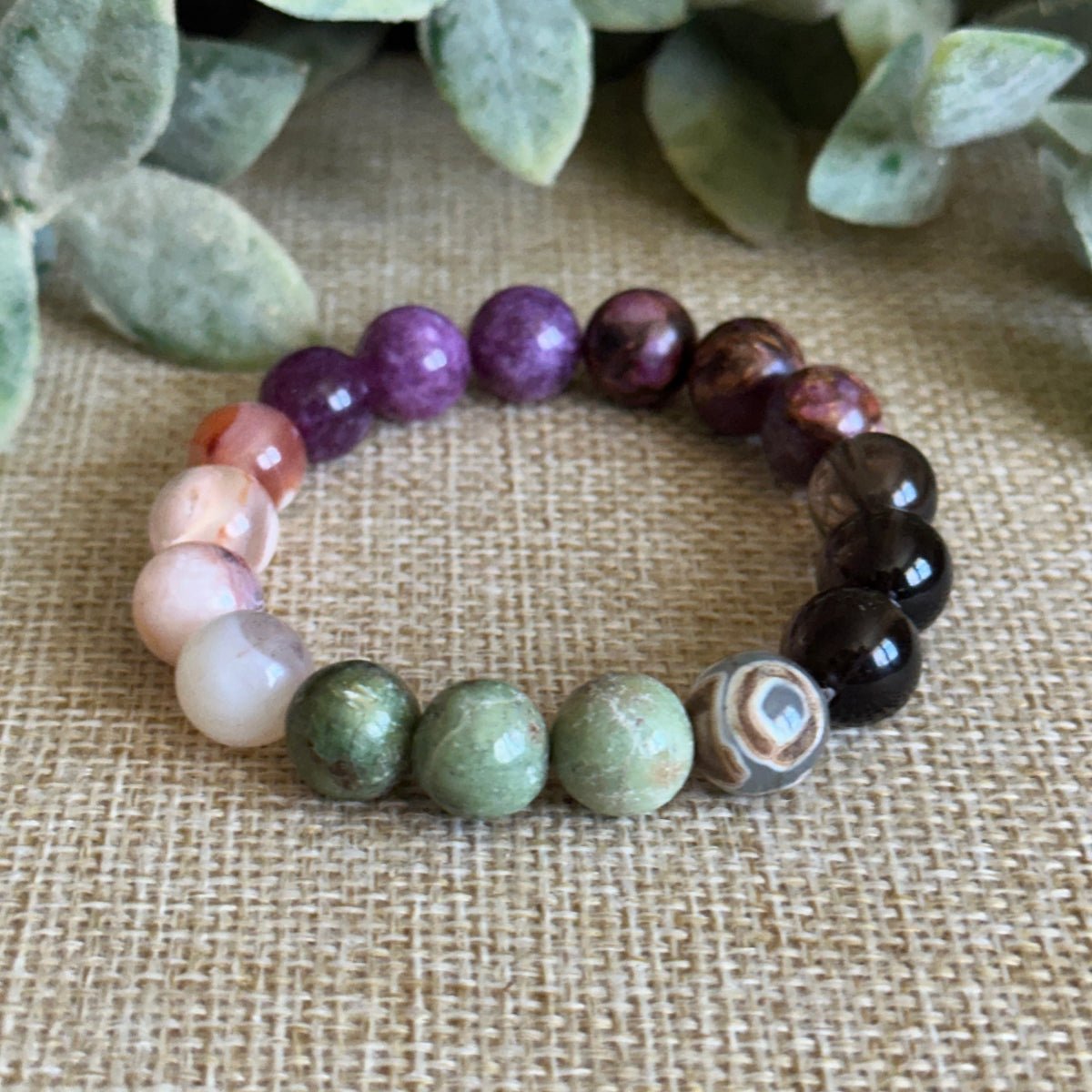 Happy Crystal Bracelet for Stress Support and Self Love