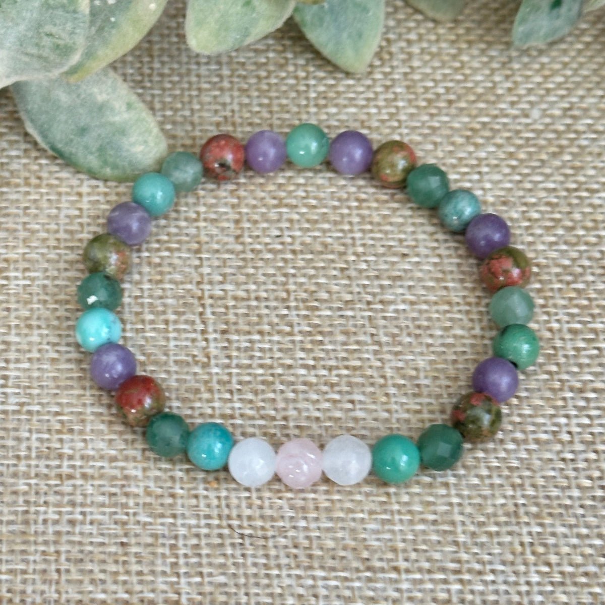 nurturing pregnancy jewelry, calm maternity crystal bracelet